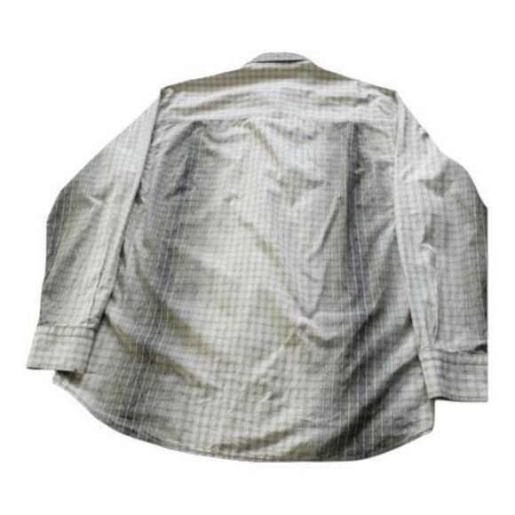 Tommy Bahama Men Green Ombre Geometric Silk Cotton Long Sleeve Button Shirt M - Picture 3 of 12